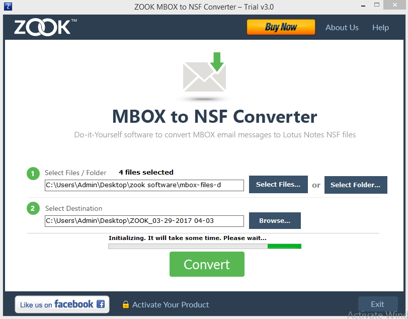 MBOX to NSF step 2