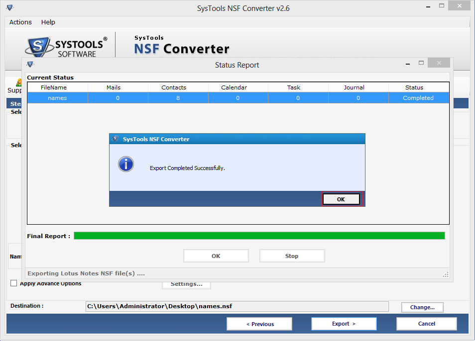 nsf conversion process