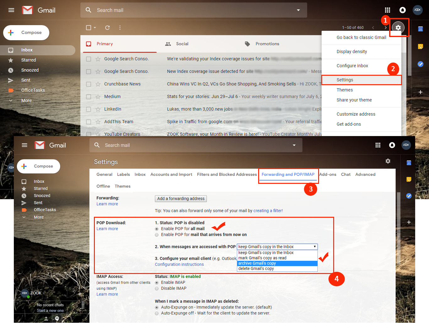 gmail account config