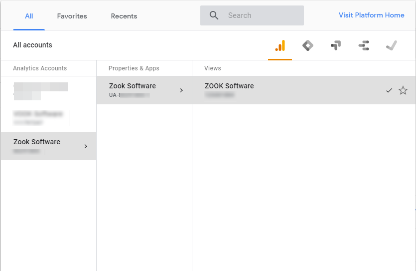 choose analytics account