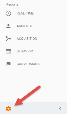 analytics admin tab