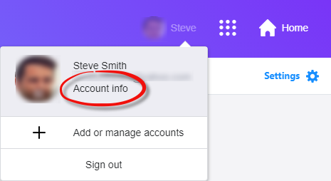 Yahoo account info