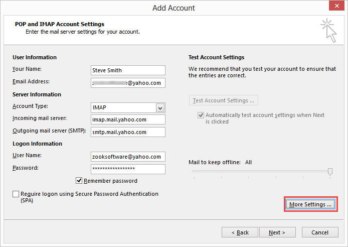 enter yahoo credentials