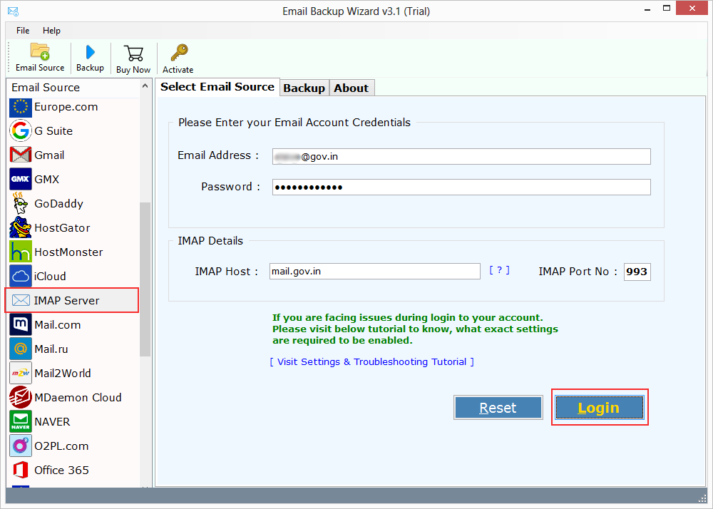 imap server backup tool