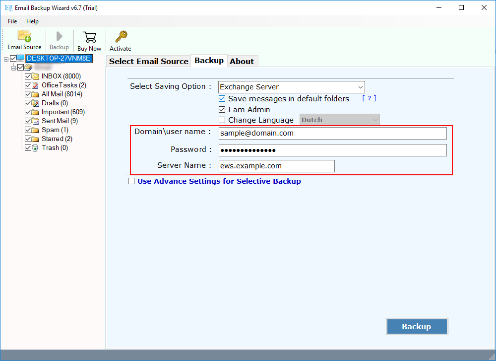 icewarp to exchange login options