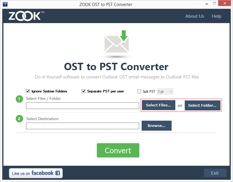 OST to PST Converter - Select OST File