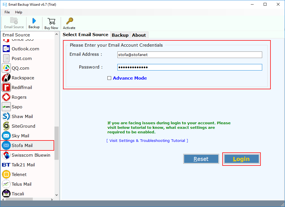 select stofa mail application