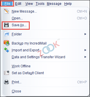 click on file from menu