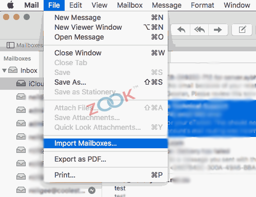 import mailbox in mac mail