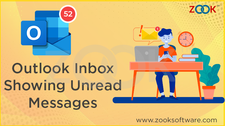 fix outlook showing unread email messages