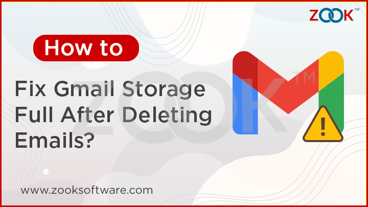 gmail storage showing full after deleting emails