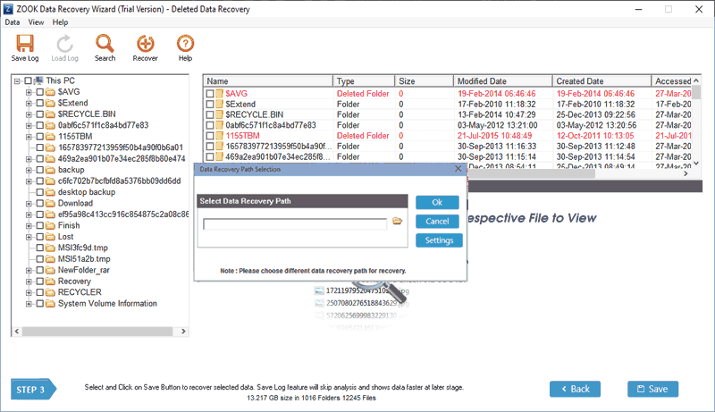 save recovered deleted data