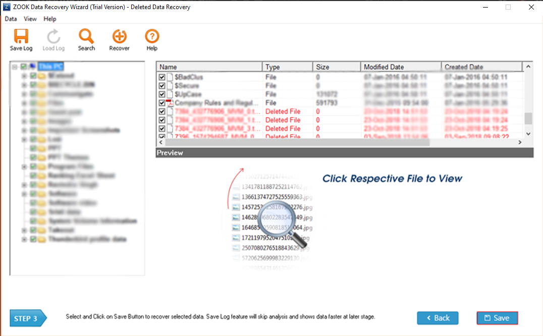 view deleted data