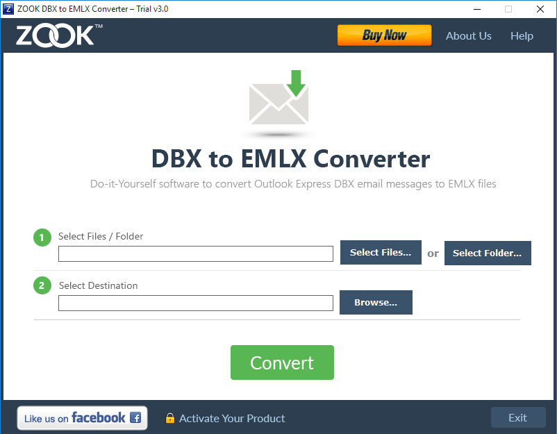 DBX to EMLX Screen 1