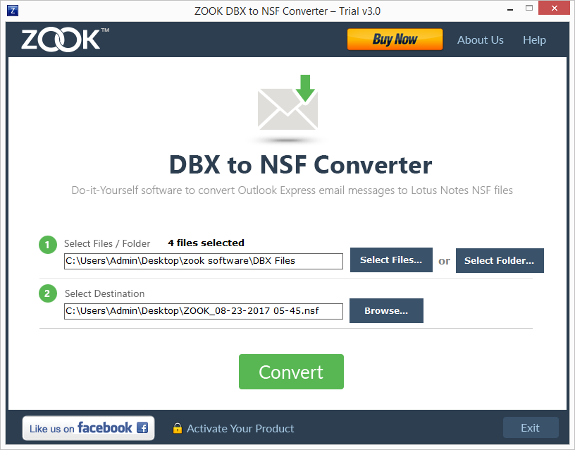 DBX to NSF Converter step 3