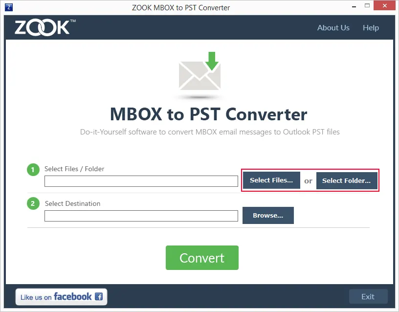 mbox a pst convertidor