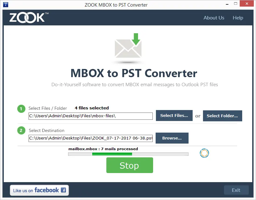 conversión de mbox a pst tool