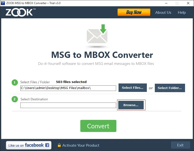 Convert MSG to MBOX